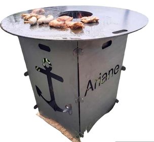 Feuerkorb mit Grillpatte
